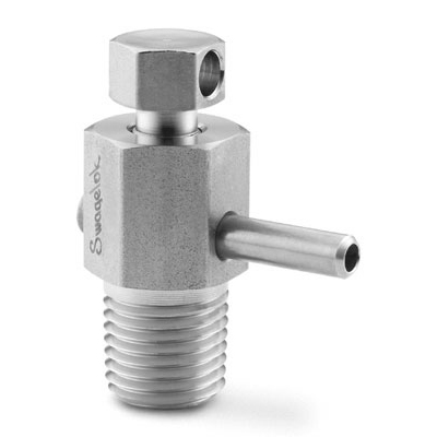 Swagelok Stainless Steel Bleed Valve, 1/4 in. MNPT