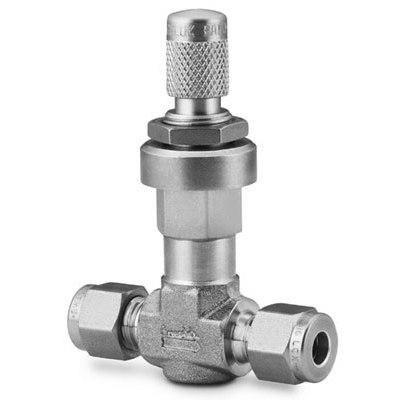 Swagelok Tube Fitting, Stainless Steel Medium Flow Metering Valve, 1/4 in.